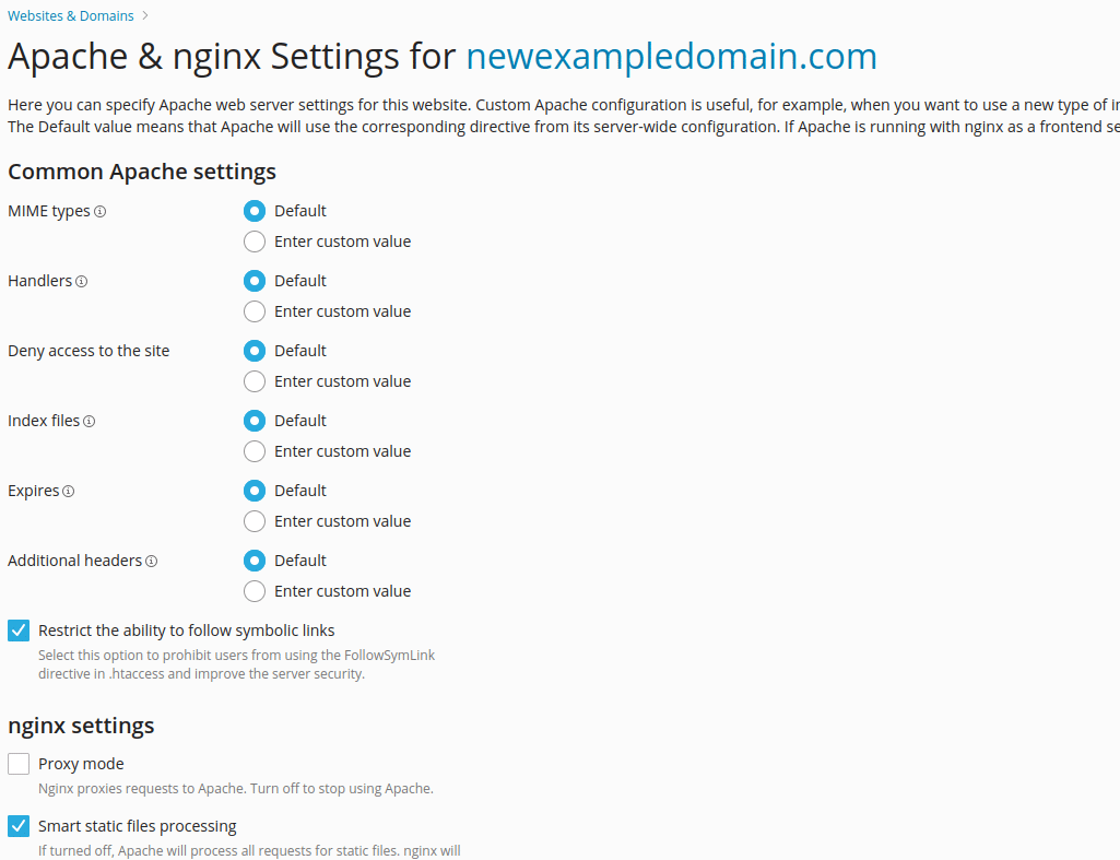 Apache and Nginx Details