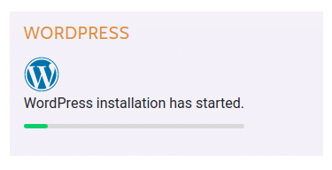 WordPress Install Starting