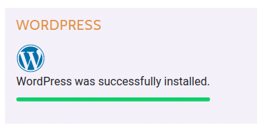 WordPress Installation Success