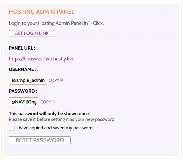 Reset Hustly Hosting Panel (Plesk) Password