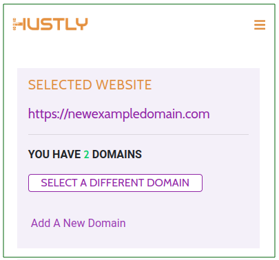 Select a different domain